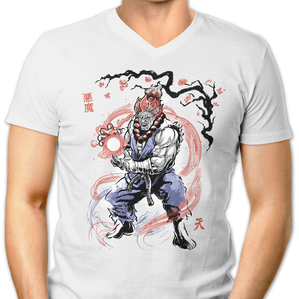 Master of the Fist Sumi-e - Men's V-Neck product image 1