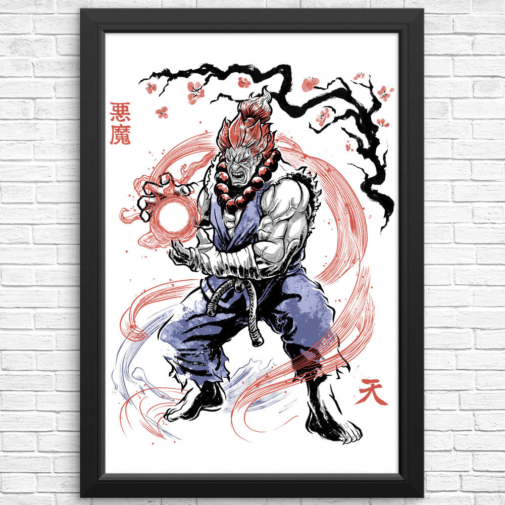 Master of the Fist Sumi-e - Posters & Prints