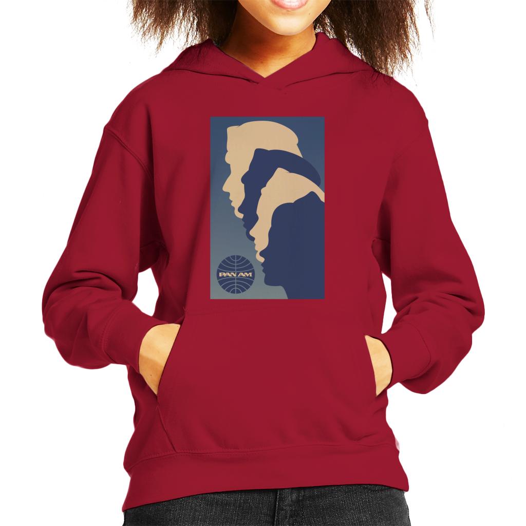 Pan Am Crew Silhouette Kid's Hooded Sweatshirt product image 4