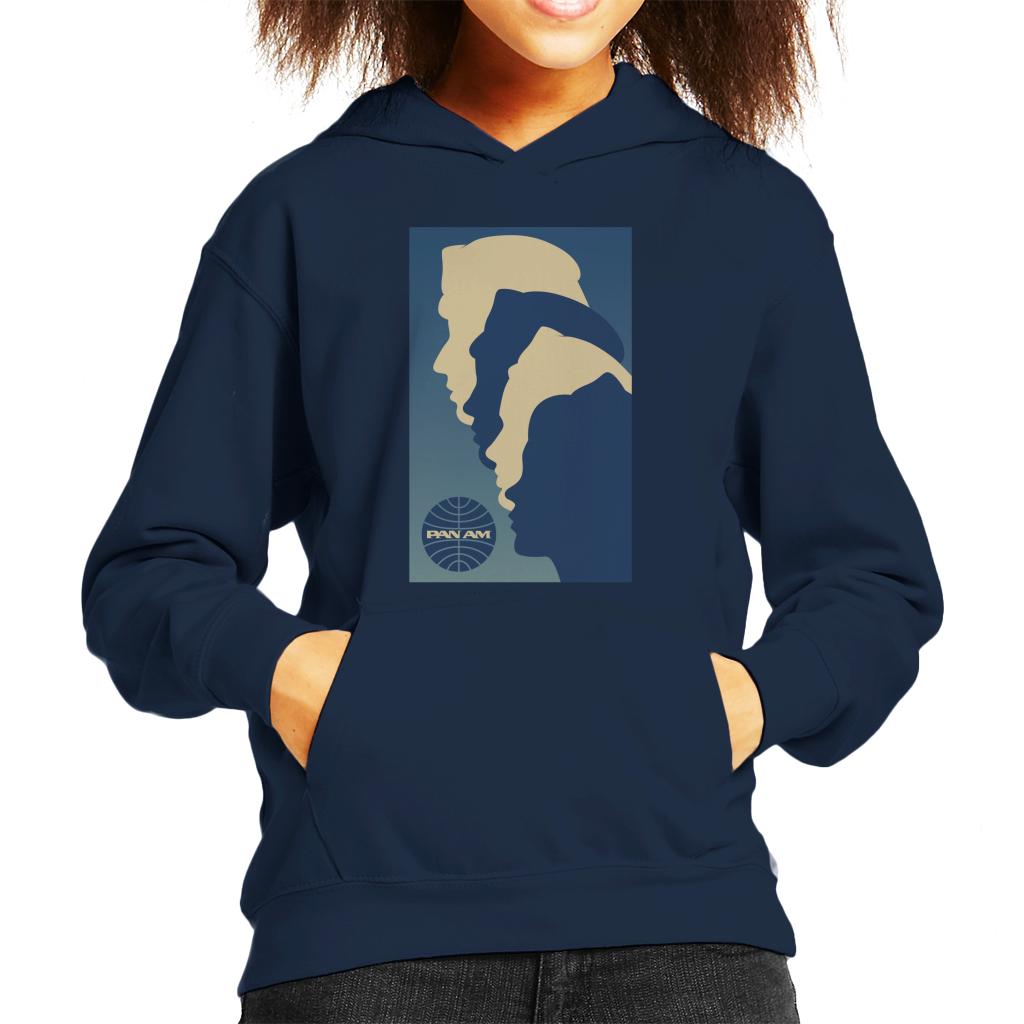 Pan Am Crew Silhouette Kid's Hooded Sweatshirt product image 1