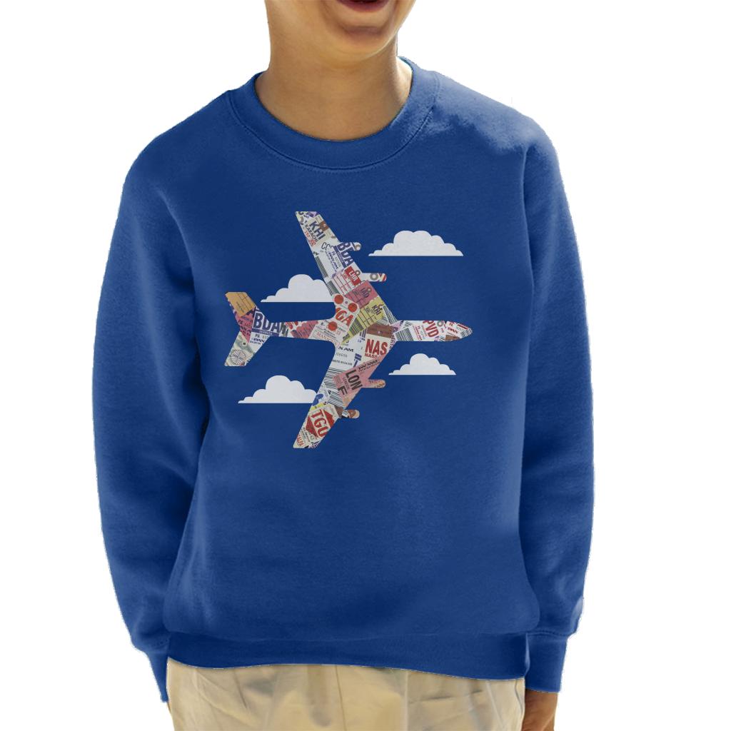 Pan Am Plane Baggage Tags Kid's Sweatshirt product image 4