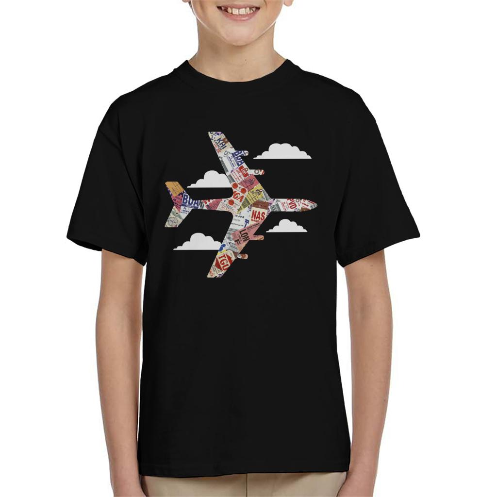 Pan Am Plane Baggage Tags Kid's T-Shirt product image 1