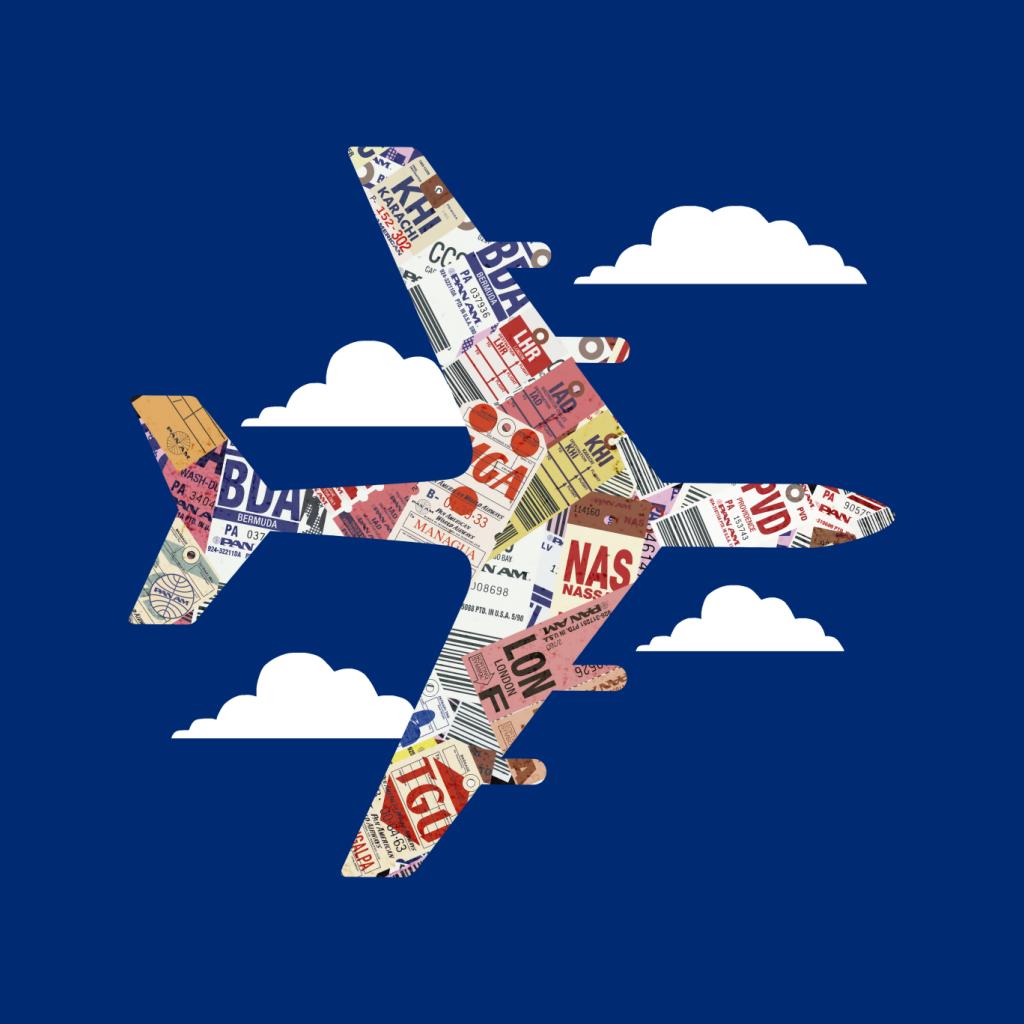 Pan Am Plane Baggage Tags Women's Hooded Sweatshirt product image 5