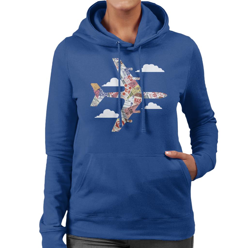 Pan Am Plane Baggage Tags Women's Hooded Sweatshirt product image 4