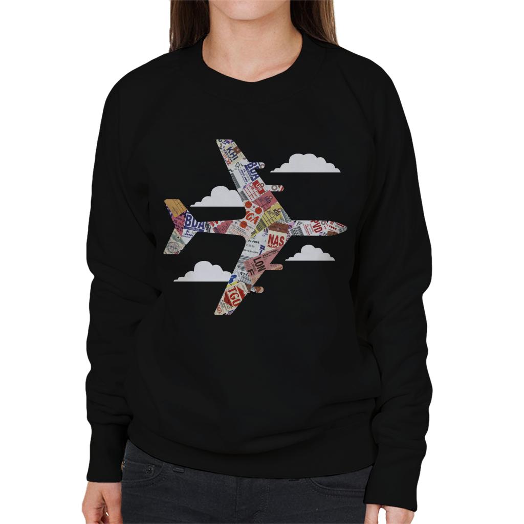 Pan Am Plane Baggage Tags Women's Sweatshirt product image 1