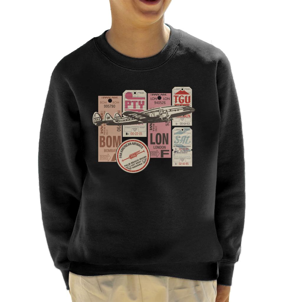 Pan Am Baggage Tags Montage Kid's Sweatshirt product image 1