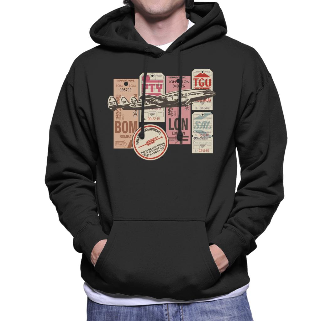 Pan Am Baggage Tags Montage Men's Hooded Sweatshirt product image 1