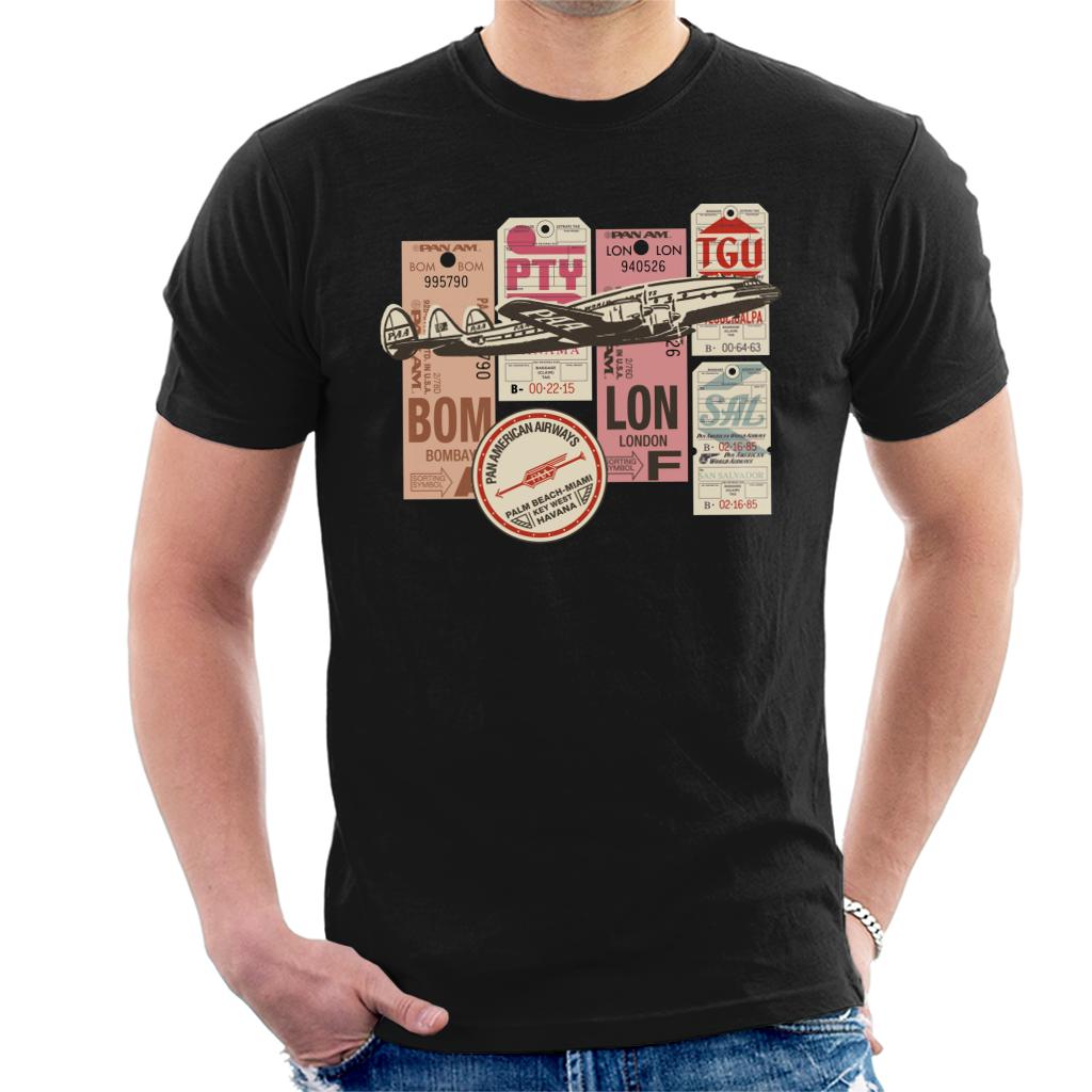 Pan Am Baggage Tags Montage Men's T-Shirt product image 1