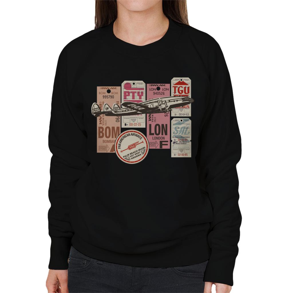 Pan Am Baggage Tags Montage Women's Sweatshirt product image 1