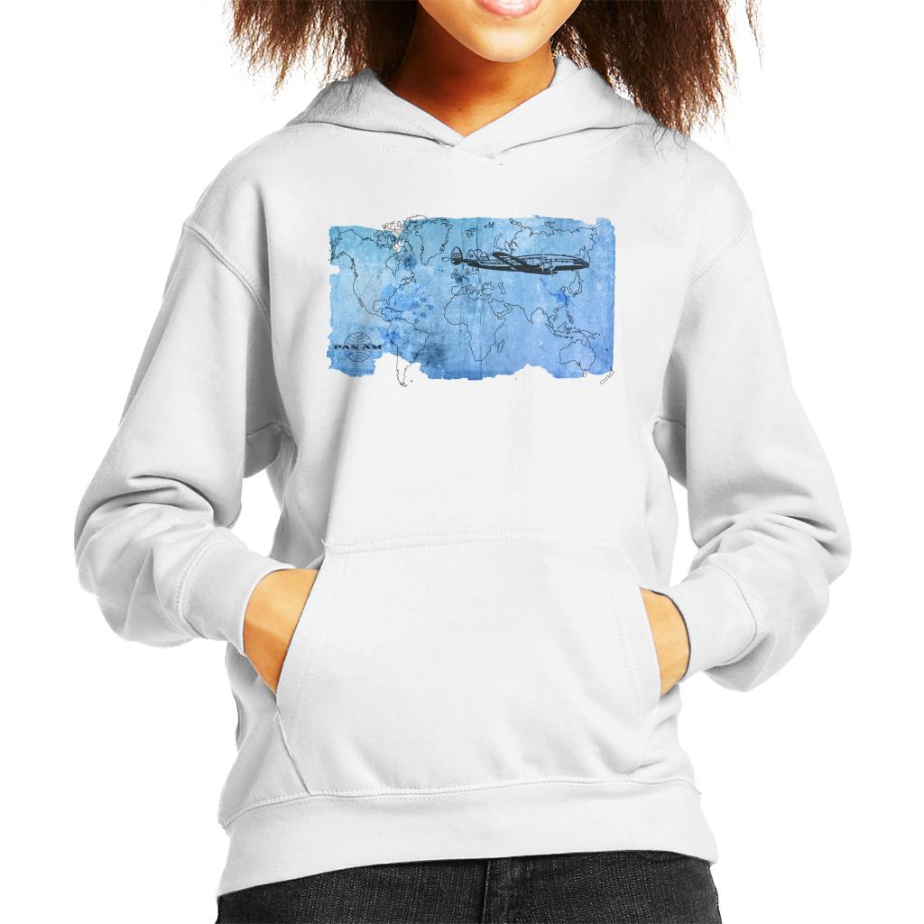 Pan Am World Map Kid's Hooded Sweatshirt product image 4