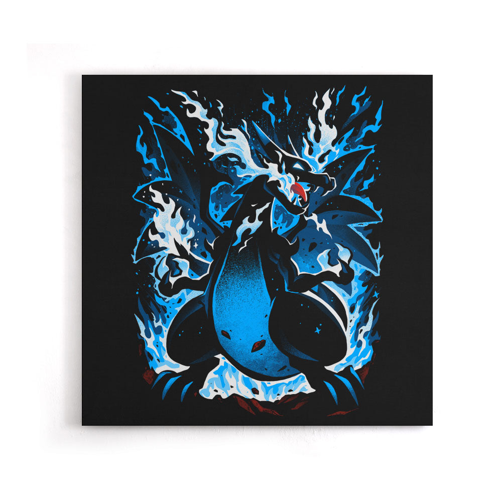 Roaring Blue Flames - Canvas Print