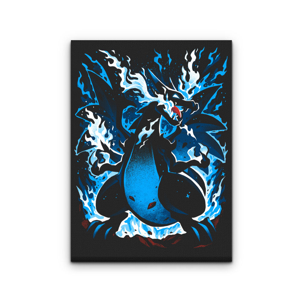 Roaring Blue Flames - Canvas Print