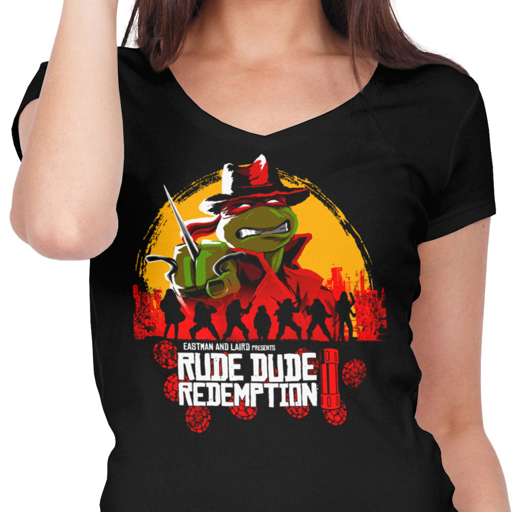 Rude Dude Redemption - Women's V-Neck product image 4