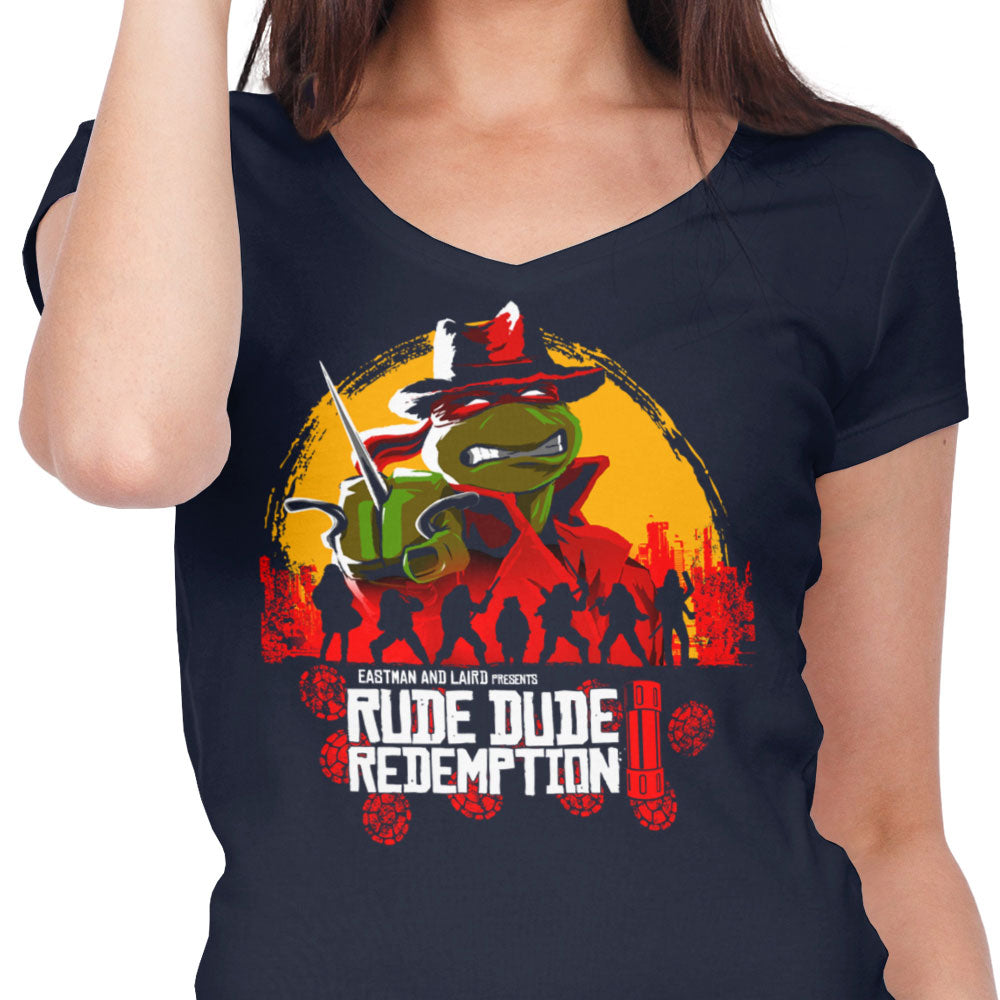 Rude Dude Redemption - Women's V-Neck product image 5