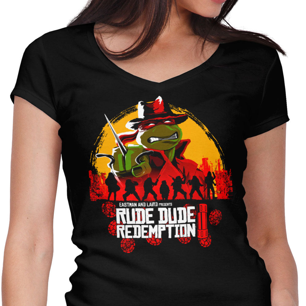 Rude Dude Redemption - Women's V-Neck product image 1
