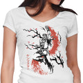 Scarlet Flame Sumi-e - Women's V-Neck product image 1