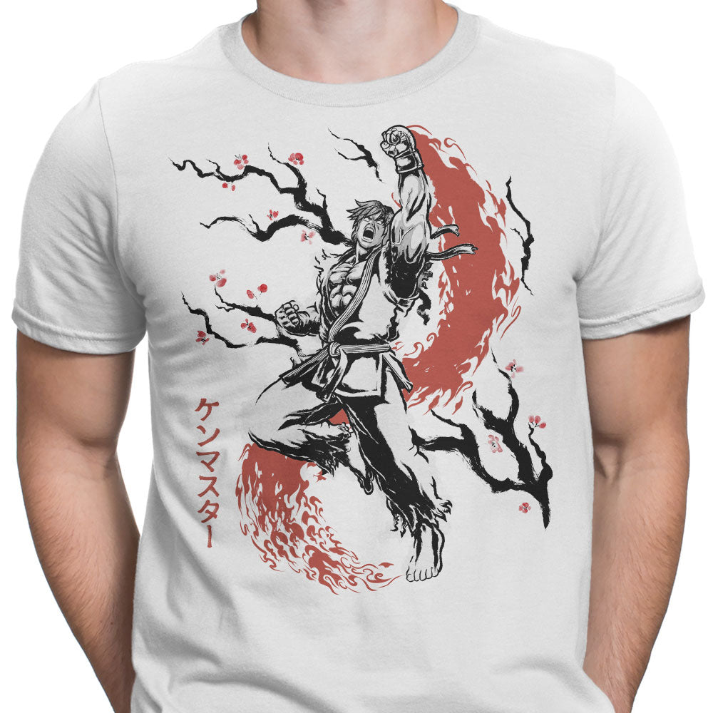 Scarlet Flame Sumi-e - Men's Apparel product image 3