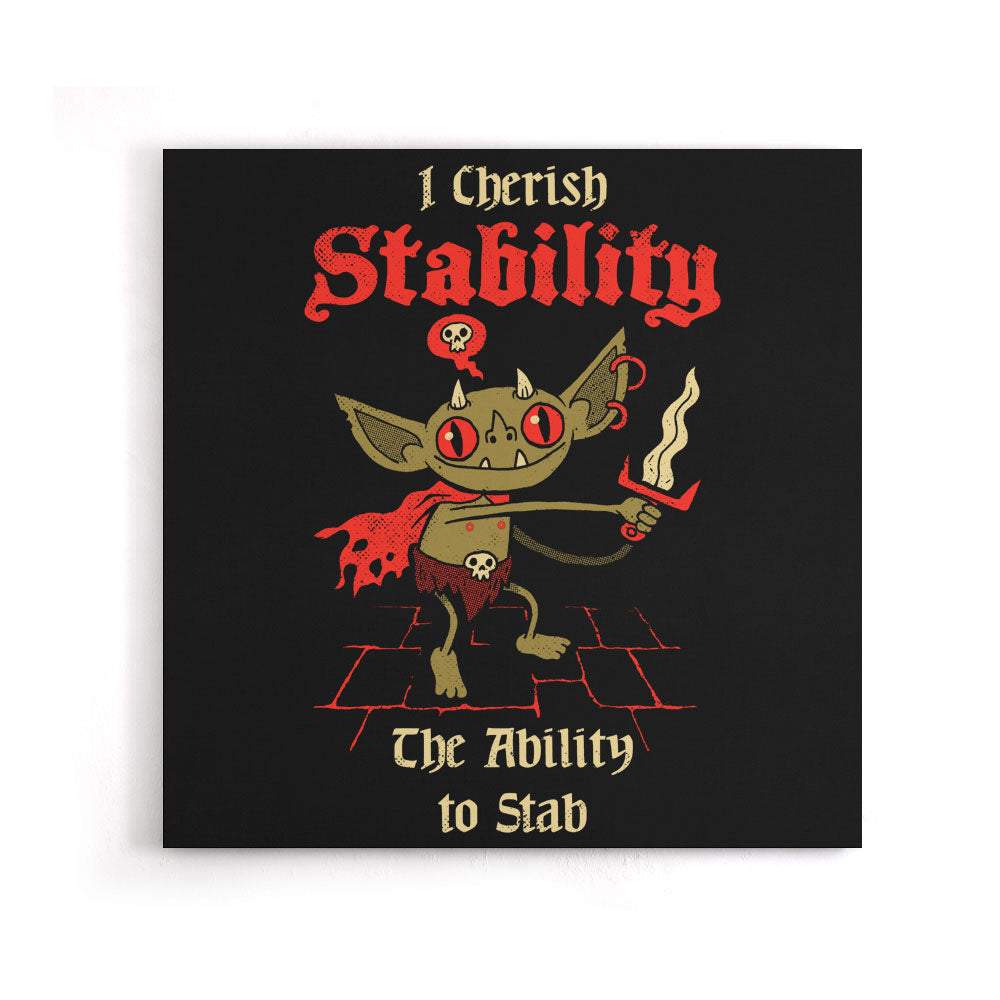Stabby Goblin - Canvas Print