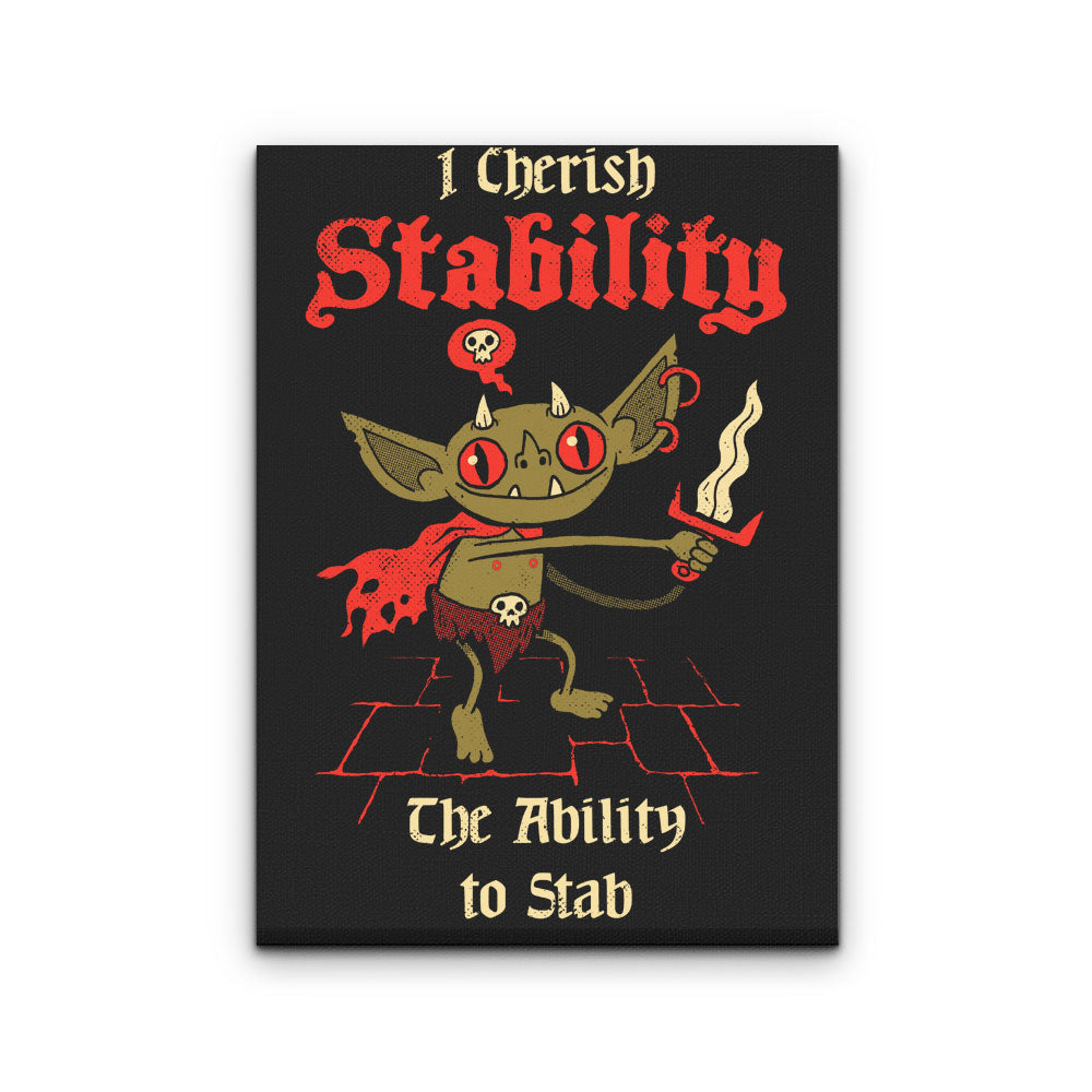 Stabby Goblin - Canvas Print