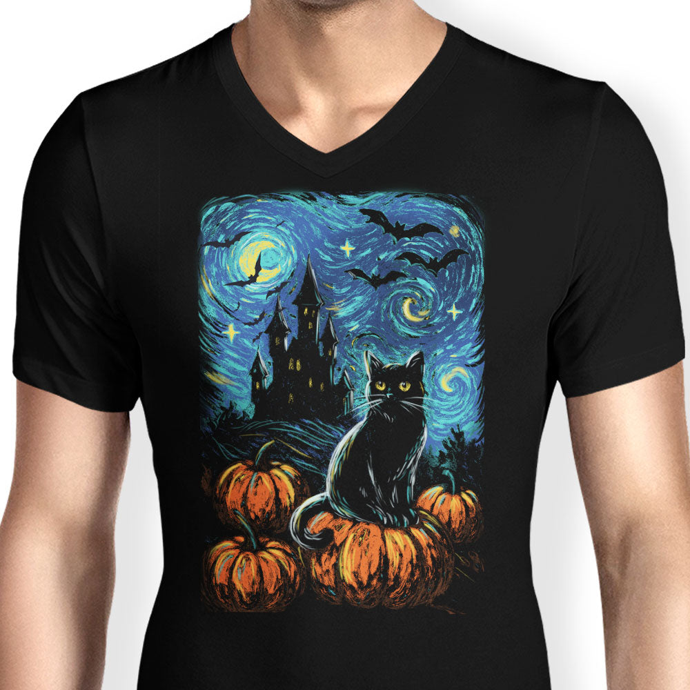 Starry Black Cat - Men's V-Neck product image 3