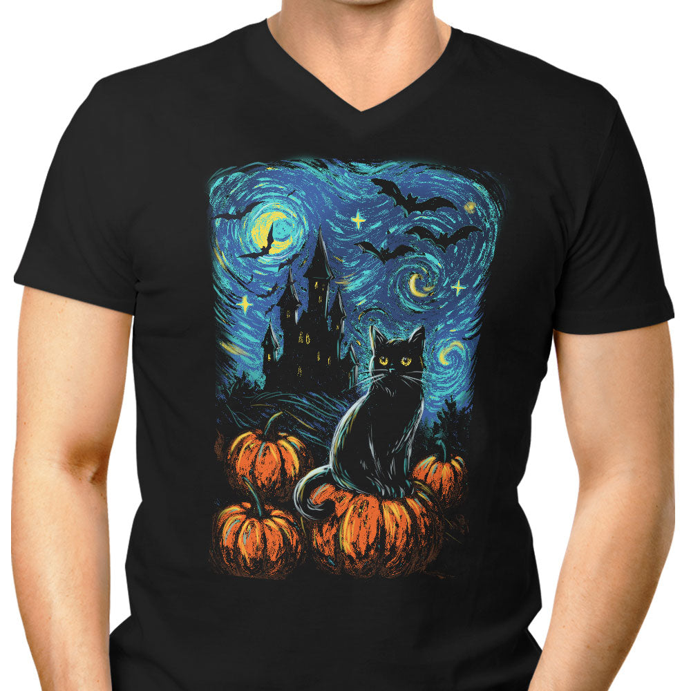 Starry Black Cat - Men's V-Neck product image 1