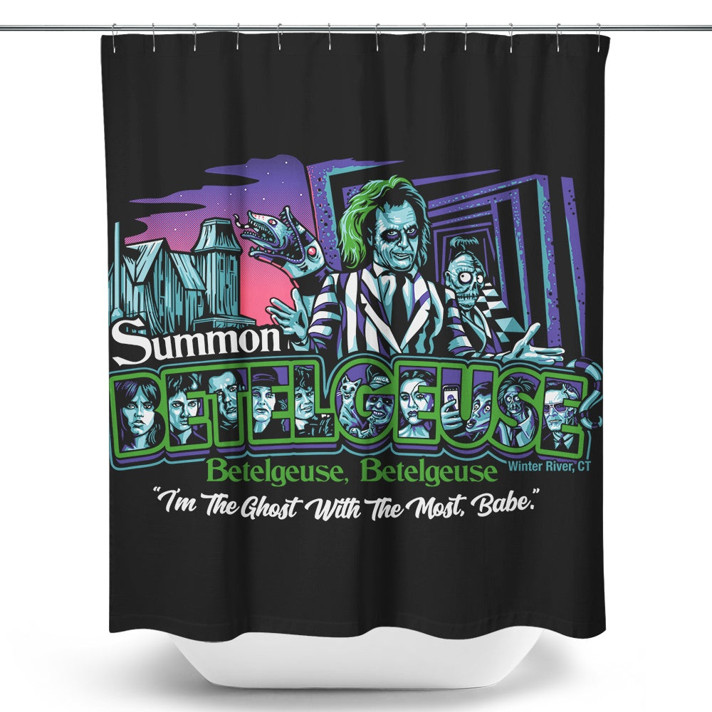 Summoning in Winter River - Shower Curtain