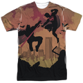 Batman v Superman Silhouette Fight - Men's All-Over Print product image 1